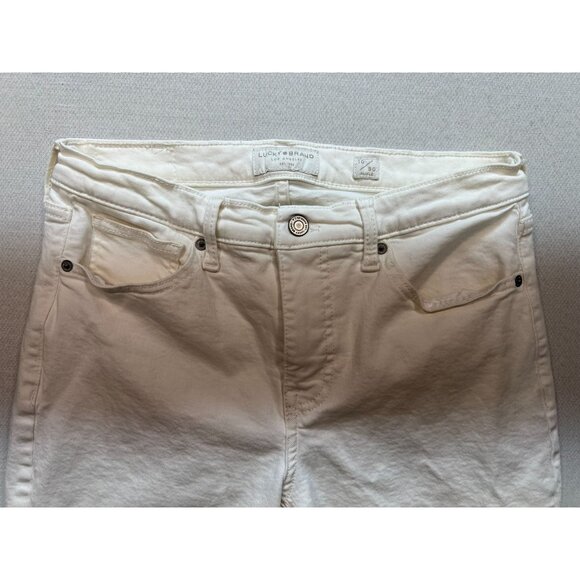 Lucky Brand Women's Sweet Crop Ankle Jeans Stretch Denim Size 10/30 White Solid - Picture 6 of 12